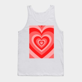 Trendy Pink Hearts Tank Top